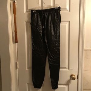 Leather Sweatpants